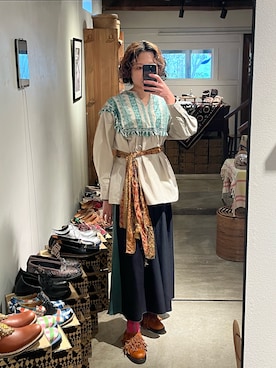 「KBF（ケイビーエフ）のアイテム（トップス）」を使った、aikoさん（レディース・158cm）の春コーディネート