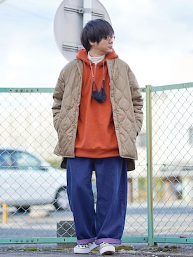 「URBAN RESEARCH（アーバンリサーチ）のアイテム（ブルゾン）」を使った、ヒデさん（メンズ・165cm）の秋コーディネート