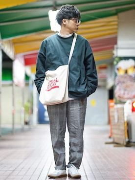 「Lui's（ルイス）のナローベルト（ベルト）」を使った、ヒデさん（メンズ・165cm）の春コーディネート