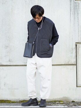 「Steven Alan（スティーブンアラン）のアイテム（ブーツ）」を使った、ヒデさん（メンズ・165cm）の秋コーディネート