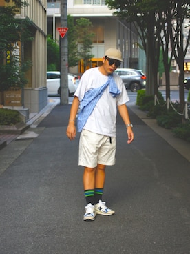 「アイテム（トップス）」を使った、ポカリさん（メンズ・175cm）の夏コーディネート