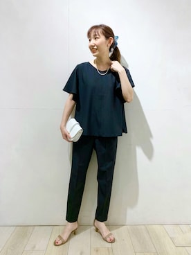 「LEPSIM（レプシィム）のアイテム（イヤリング）」を使った、yoshikaさん（レディース・156cm）の夏コーディネート