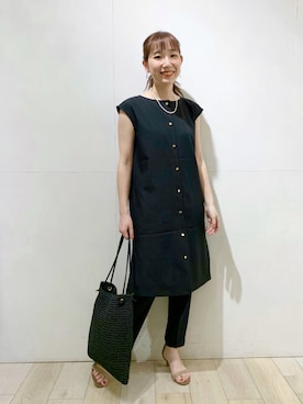 「LEPSIM（レプシィム）のアイテム（イヤリング）」を使った、yoshikaさん（レディース・156cm）の夏コーディネート
