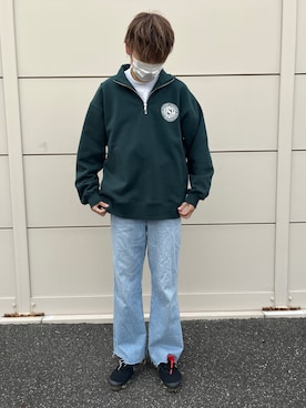 「CPCM（シーピーシーエム）のアイテム（スウェット）」を使った、かずきさん（メンズ・175cm）の冬コーディネート