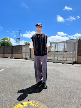 「CPCM」｜「アイテム（ベスト）」を使った、かずきさん（メンズ・175cm）の夏コーディネート