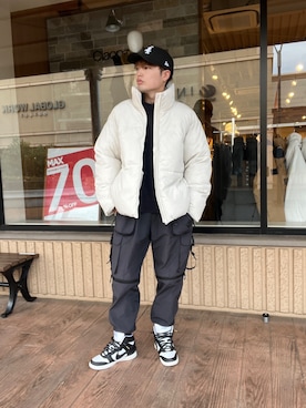 「アイテム（ブルゾン）」を使った、かずきさん（メンズ・175cm・20代）の冬コーディネート
