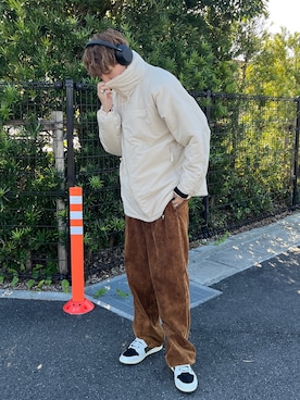 「アイテム（ブルゾン）」を使った、かずきさん（メンズ・175cm・20代）の秋コーディネート