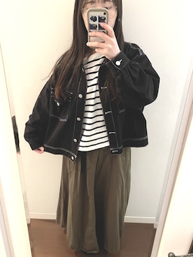「AS KNOW AS plus（アズノゥアズプラス）のアイテム（ジャケット/アウター）」を使った、なさん（レディース・155cm）の冬コーディネート