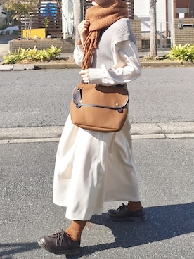 「ITEMS URBANRESEARCH（アイテムズ アーバンリサーチ）のニットベストドッキングワンピース（ワンピース）」を使った、RIyO.さん（レディース・159cm）の冬コーディネート