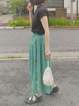 「Rewde（ルゥデ）のアイテム」を使った、RIyO.さん（レディース・159cm）の春コーディネート