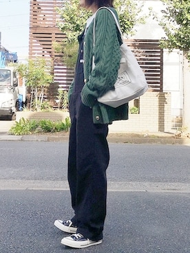 「URBAN RESEARCH（アーバンリサーチ）のTRAVEL COUTURE by LOWERCASE　キャンバストートバッグM（トートバッグ）」を使った、RIyO.さん（レディース・159cm）の秋コーディネート