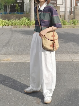 「CASPER JOHN（キャスパージョン）のアイテム」を使った、RIyO.さん（レディース・159cm）の夏コーディネート