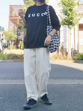 「zucca」｜「アイテム（スウェット）」を使った、RIyO.さん（レディース・159cm）の秋コーディネート