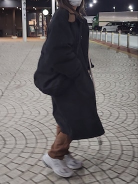 「.KOM（ドットコム）のアイテム（バッグ）」を使った、RIyO.さん（レディース・159cm）の冬コーディネート