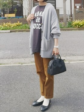 「Libra Cue（リブラ キュー）のアイテム（バレエシューズ）」を使った、RIyO.さん（レディース・159cm）の春コーディネート