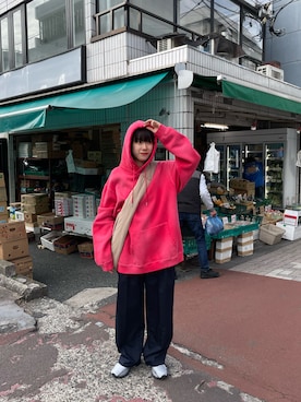 「Kastane」｜「アイテム（パーカー）」を使った、miruさん（レディース・155cm）の冬コーディネート