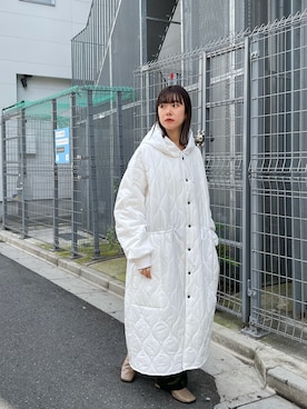 「WHIMSIC（ウィムジック）のアイテム（その他アウター）」を使った、miruさん（レディース・155cm）の冬コーディネート