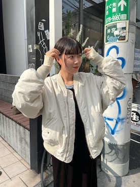 「Kastane（カスタネ）のアイテム（ブルゾン）」を使った、miruさん（レディース・155cm）の秋コーディネート