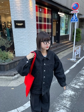 「Kastane」｜「アイテム（デニムジャケット）」を使った、miruさん（レディース・155cm）の冬コーディネート