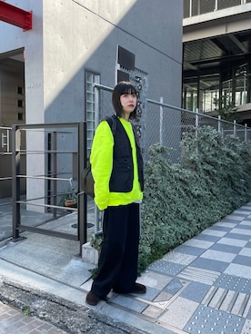「Kastane」｜「アイテム（スウェット）」を使った、miruさん（レディース・155cm）の春コーディネート
