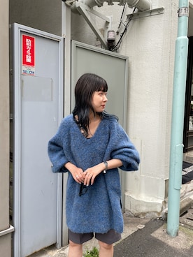 「Kastane（カスタネ）のカップ付きブラキャミ（キャミソール）」を使った、miruさん（レディース・155cm）の夏コーディネート