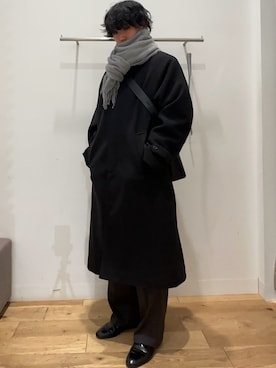 「SENSE OF PLACE by URBAN RESEARCH（センスオブプレイスバイアーバンリサーチ）のアイテム（ステンカラーコート）」を使った、ちみさん（メンズ・177cm）の秋コーディネート