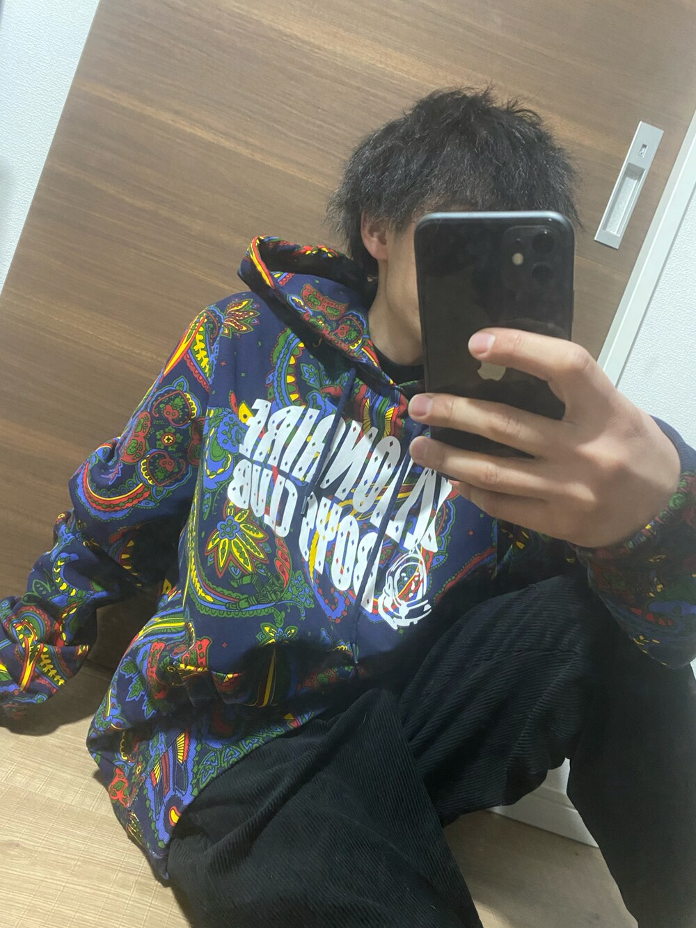「お洒落さんとつながりたい」｜「BILLIONAIRE BOYS CLUBのアイテム（パーカー、その他）」を使った、ふみ【相互】さん（メンズ・166cm）の冬コーディネートの1枚目の写真