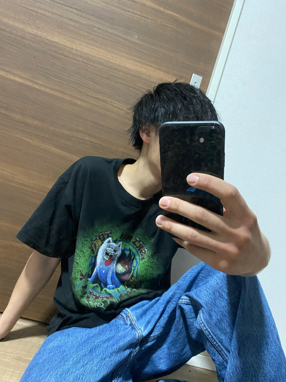 「おしゃれさんと繋がりたい、低身長、低身長コーデ、古着、古着コーデ、古着好きな人と繋がりたい」｜「Levi'sのアイテム（デニムパンツ、ブルー系）」を使った、ふみ【相互】さん（メンズ・166cm）の冬コーディネートの1枚目の写真