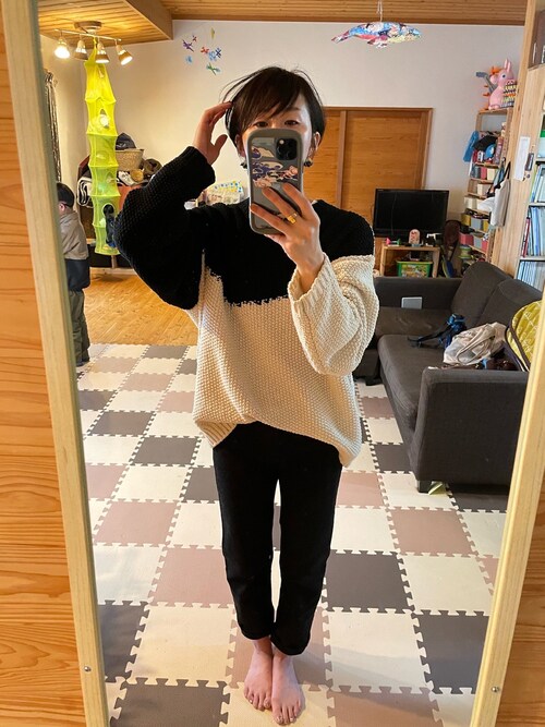 6（ロク）の「＜6(ROKU)＞CABLE HIGH NECK KNIT/ニット（ニット