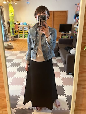 「Lee（リー）のアイテム（ジャケット/アウター）」を使った、michiさん（レディース・156cm）の春コーディネート