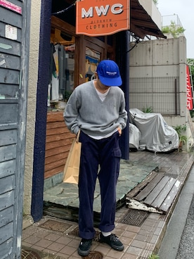 「thisisneverthat（ディスイズネバーザット）のアイテム（帽子）」を使った、aimiさん（レディース・158cm）の夏コーディネート