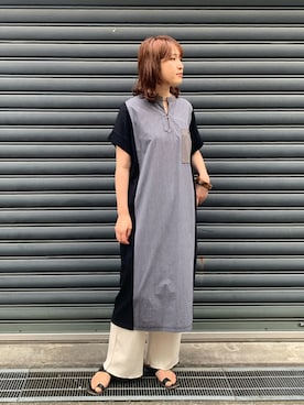 「FIL DE FER（フィルデフェール）のアイテム（ワンピース/ドレス）」を使った、koba.さん（レディース・168cm）の夏コーディネート