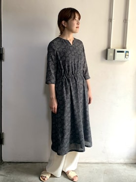 「Blanc Bleu Minuit（ブランブルーミニュイ）のアイテム（ワンピース/ドレス）」を使った、koba.さん（レディース・168cm）の夏コーディネート