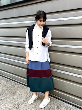 「FIL DE FER（フィルデフェール）のアイテム（スカート）」を使った、koba.さん（レディース・168cm）の冬コーディネート