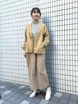 「FIL DE FER（フィルデフェール）のアイテム（ワンピース/ドレス）」を使った、koba.さん（レディース・168cm）の冬コーディネート