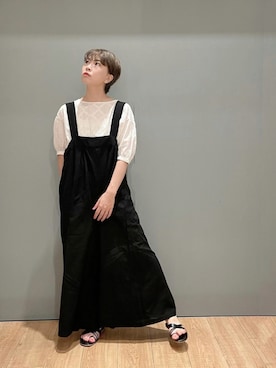 「コーディネート」｜「アイテム（オールインワン・サロペット）」を使った、kimieさん（レディース・162cm）の夏コーディネート