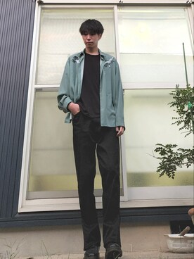 「LAD MUSICIAN（ラッドミュージシャン）のアイテム（チノパンツ）」を使った、りょってぃさん（メンズ・173cm）の秋コーディネート