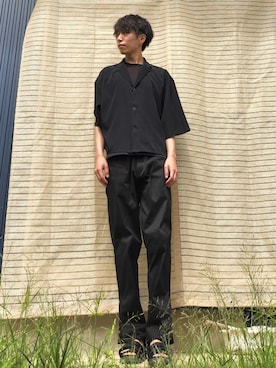 「LAD MUSICIAN（ラッドミュージシャン）のアイテム（チノパンツ）」を使った、りょってぃさん（メンズ・173cm）の夏コーディネート