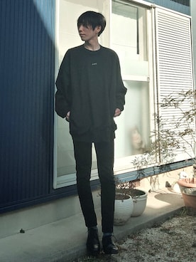 「LAD MUSICIAN（ラッドミュージシャン）のアイテム（スウェット）」を使った、りょってぃさん（メンズ・173cm）の冬コーディネート