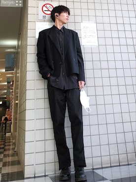 「LAD MUSICIAN（ラッドミュージシャン）のアイテム（チノパンツ）」を使った、りょってぃさん（メンズ・173cm）の秋コーディネート