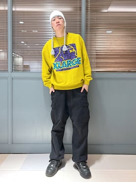 「エクストララージ」｜「アイテム（スウェットパンツ）」を使った、城　京平さん（メンズ・173cm）の秋コーディネート