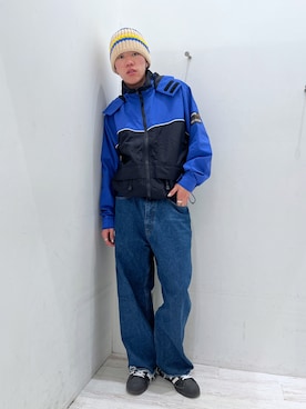 「XLARGE（エクストララージ）のアイテム（ナイロンジャケット）」を使った、城　京平さん（メンズ・173cm）の冬コーディネート
