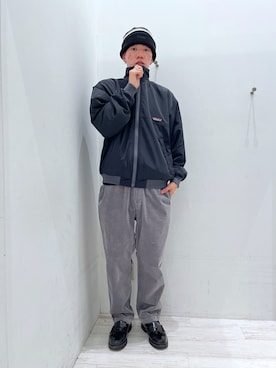 「エクストララージ」｜「アイテム（ナイロンジャケット）」を使った、城　京平さん（メンズ・173cm）の秋コーディネート