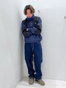 「XLARGE（エクストララージ）のアイテム（ナイロンジャケット）」を使った、城　京平さん（メンズ・173cm）の冬コーディネート