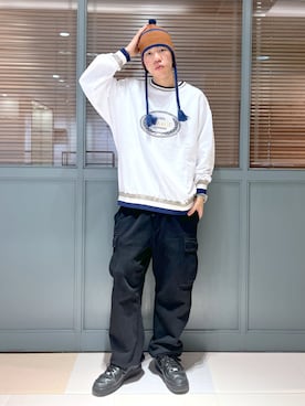 「エクストララージ」｜「アイテム（スウェットパンツ）」を使った、城　京平さん（メンズ・173cm）の秋コーディネート