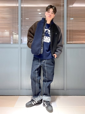 「エクストララージ」｜「アイテム（ナイロンジャケット）」を使った、城　京平さん（メンズ・173cm）の秋コーディネート