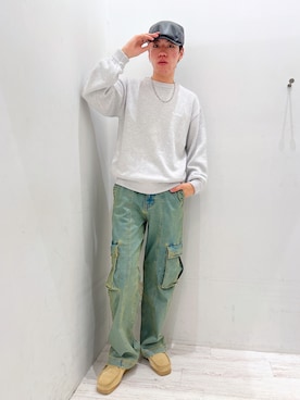 「XLARGE（エクストララージ）のアイテム（ハンチング/ベレー帽）」を使った、城　京平さん（メンズ・173cm）の秋コーディネート