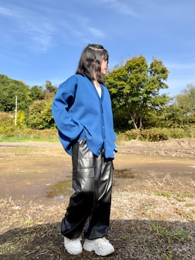 X-girlのアイテムを使った「レザーパンツ」の人気ファッション