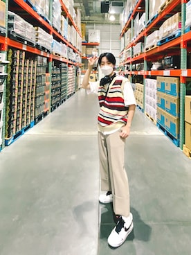 「FEKETE（フェケテ）のアイテム（パンツ）」を使った、Takaakiさん（メンズ・173cm）の秋コーディネート