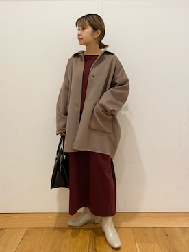 「かぐれ（カグレ）のアイテム（その他アウター）」を使った、emariさん（レディース・152cm）の秋コーディネート